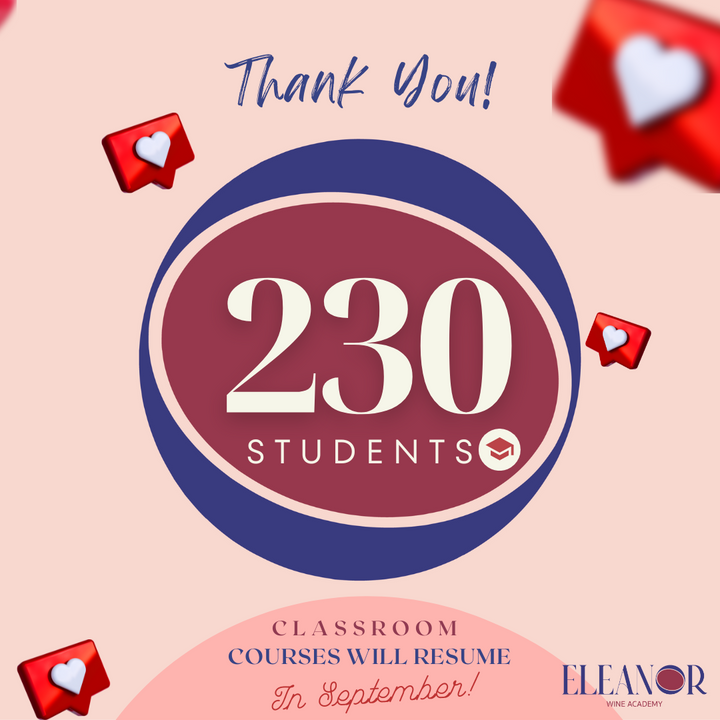 "Here's to Our Fantastic Students: A Year of Growth with 230 Wine Enthusiasts in 2023! 🥂🍇📚"