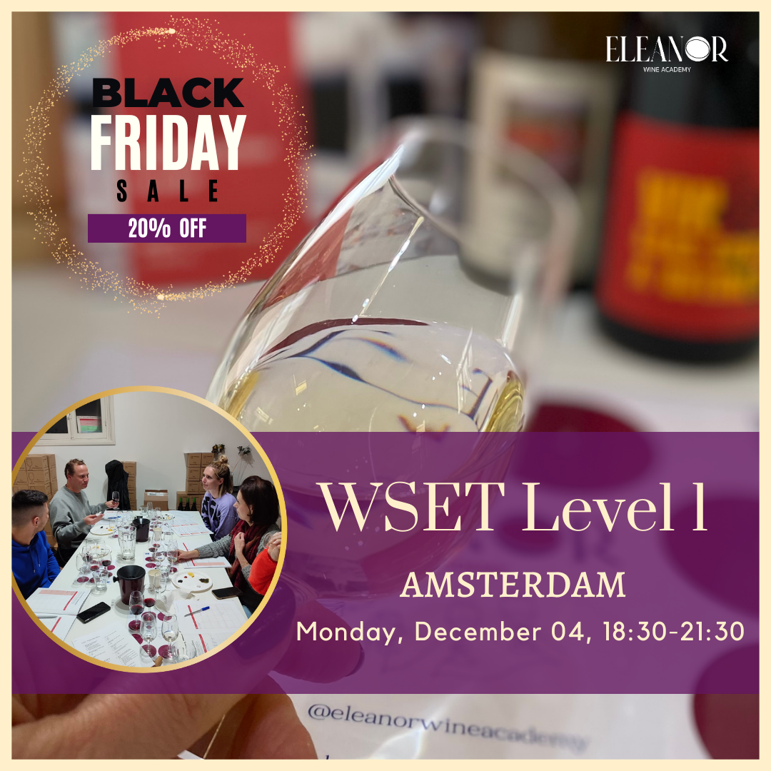 "Black Friday Wine Special! 🍾🖤 Save 20 on WSET 1 at Eleanor Wine