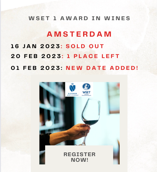 WSET L1 Award in Wines in Amsterdam-English course