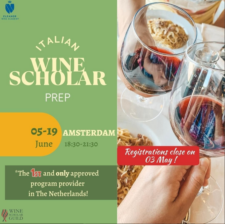 Italian Wine Course: Italian Wine Scholar-Prep in Amsterdam in English