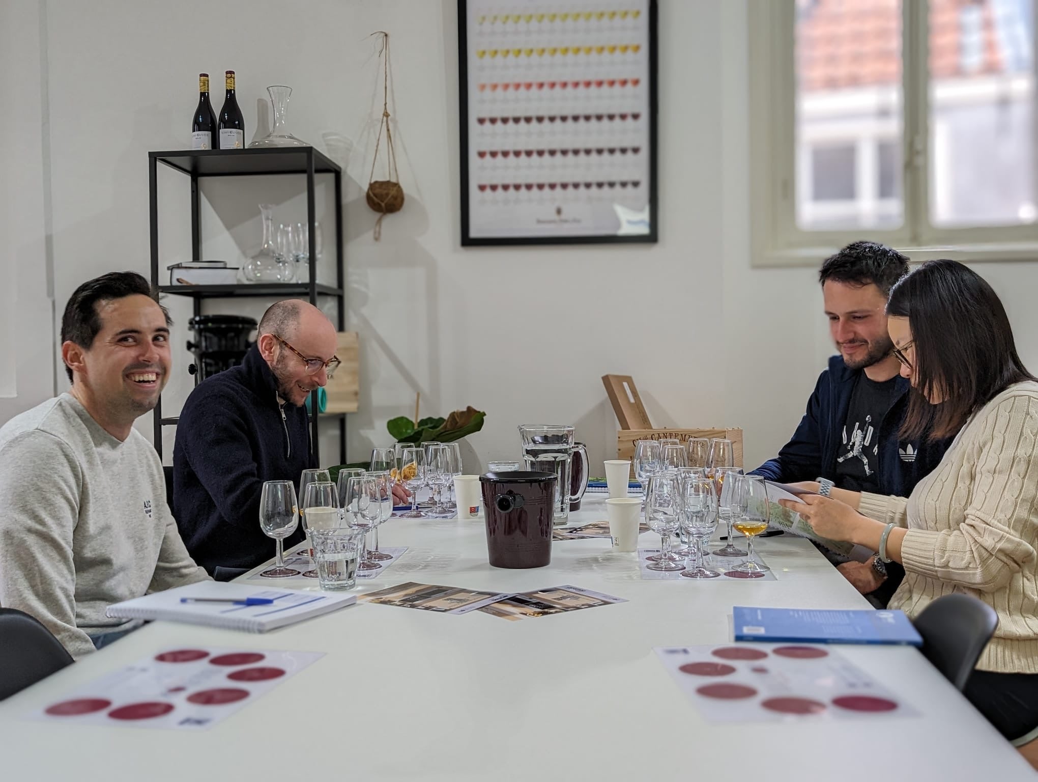 Students learning about wine at Eleanor Wine Academy