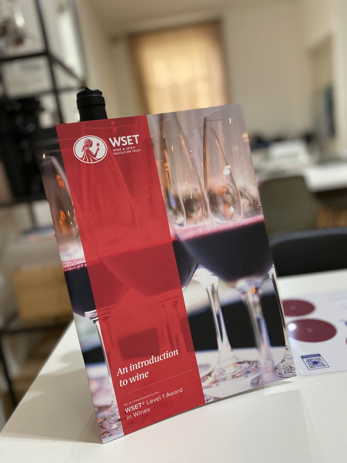 WSET Level 1 Award in Wines course materials and wine tasting