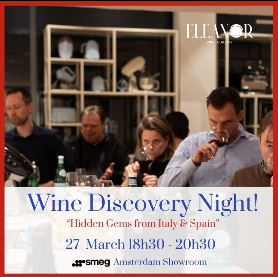 Wine Discovery Night: Hidden Gems from Spain & Italy at SMEG Amsterdam Showroom!