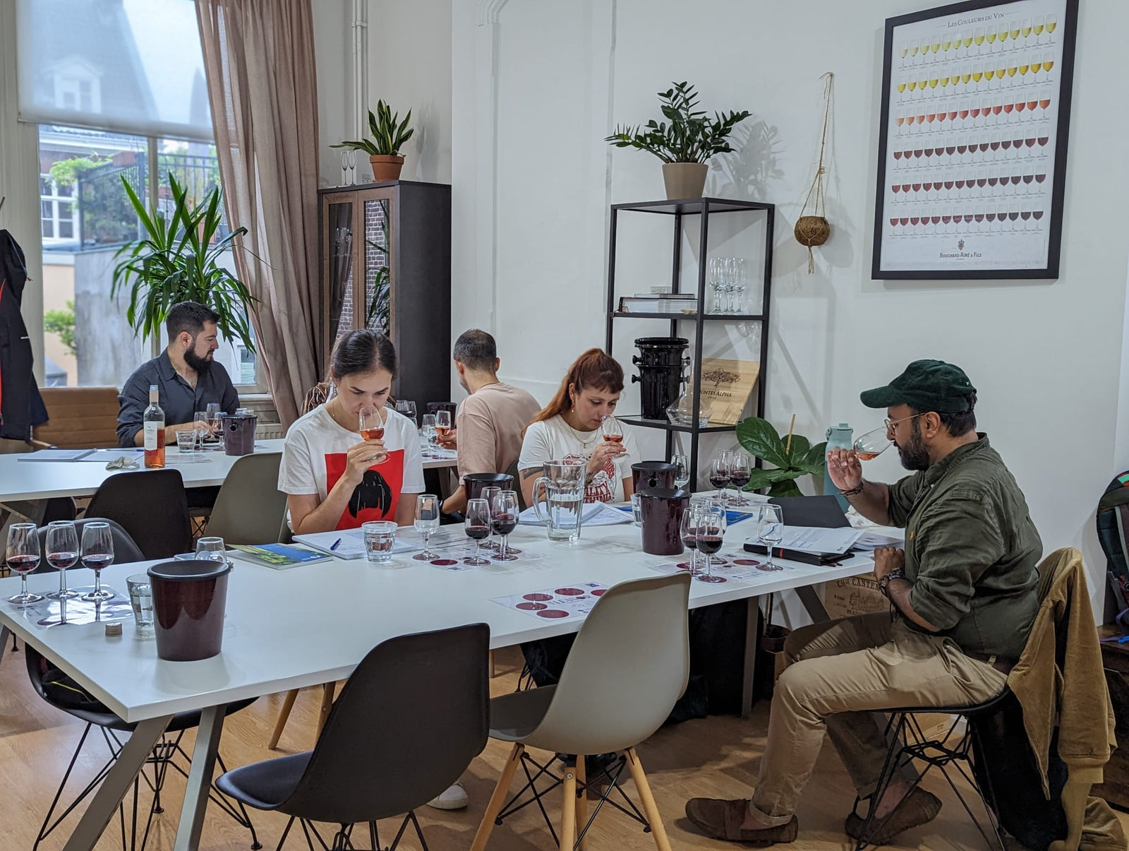Students studying WSET wine courses at Eleanor Wine Academy Amsterdam