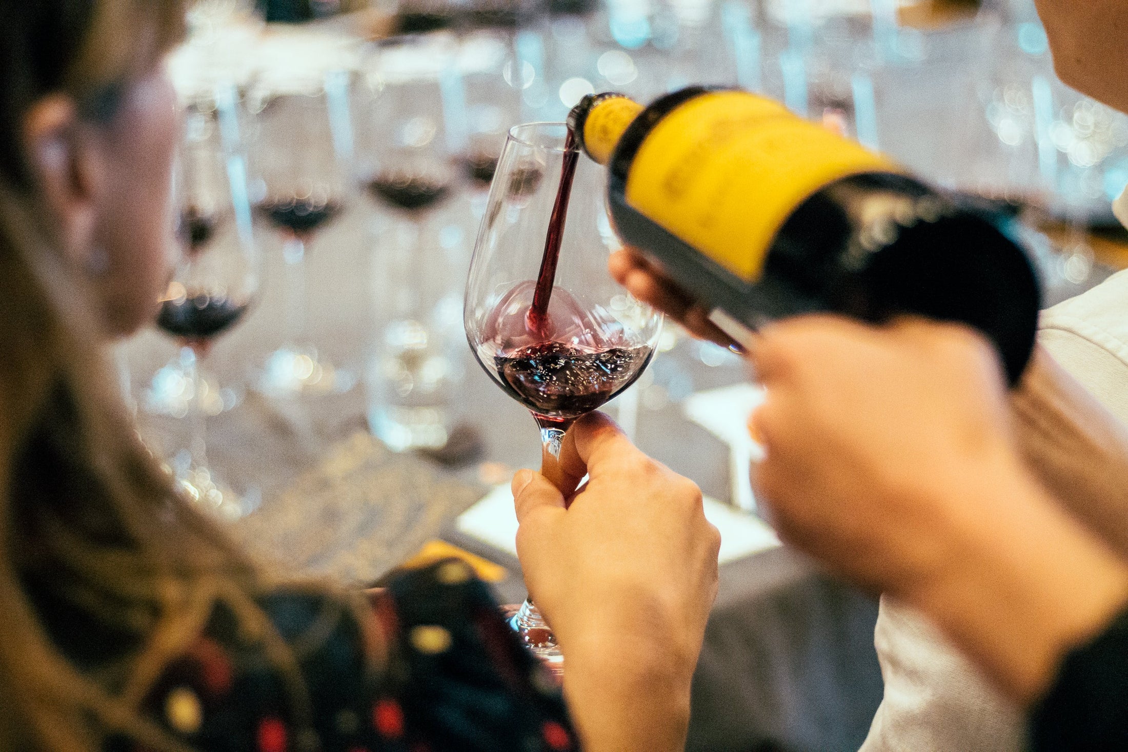 Students attending a WSET Level 2 wine course with Eleanor Wine Academy